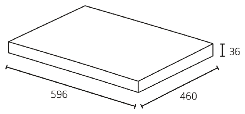 Плот 596 × 460 × 36 мм